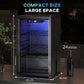 HOMCOM 24 Bottle Wine Cooler, 68 Litre Capacity, 4-16°C Freestanding Drinks Beer Wine Fridge with Glass Door, Black