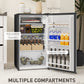 HOMCOM Under Counter Fridge, 91L Small Fridge with Chiller Box, Removable Shelf, Reversible Door, Adjustable Legs, Mini Refrigerator,  Silver Tone