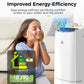 HOMCOM 14000 BTU Mobile Air Conditioner, 35m², Smart Home WiFi, with Dehumidifier, Fan, 24H Timer, Window Kit, White
