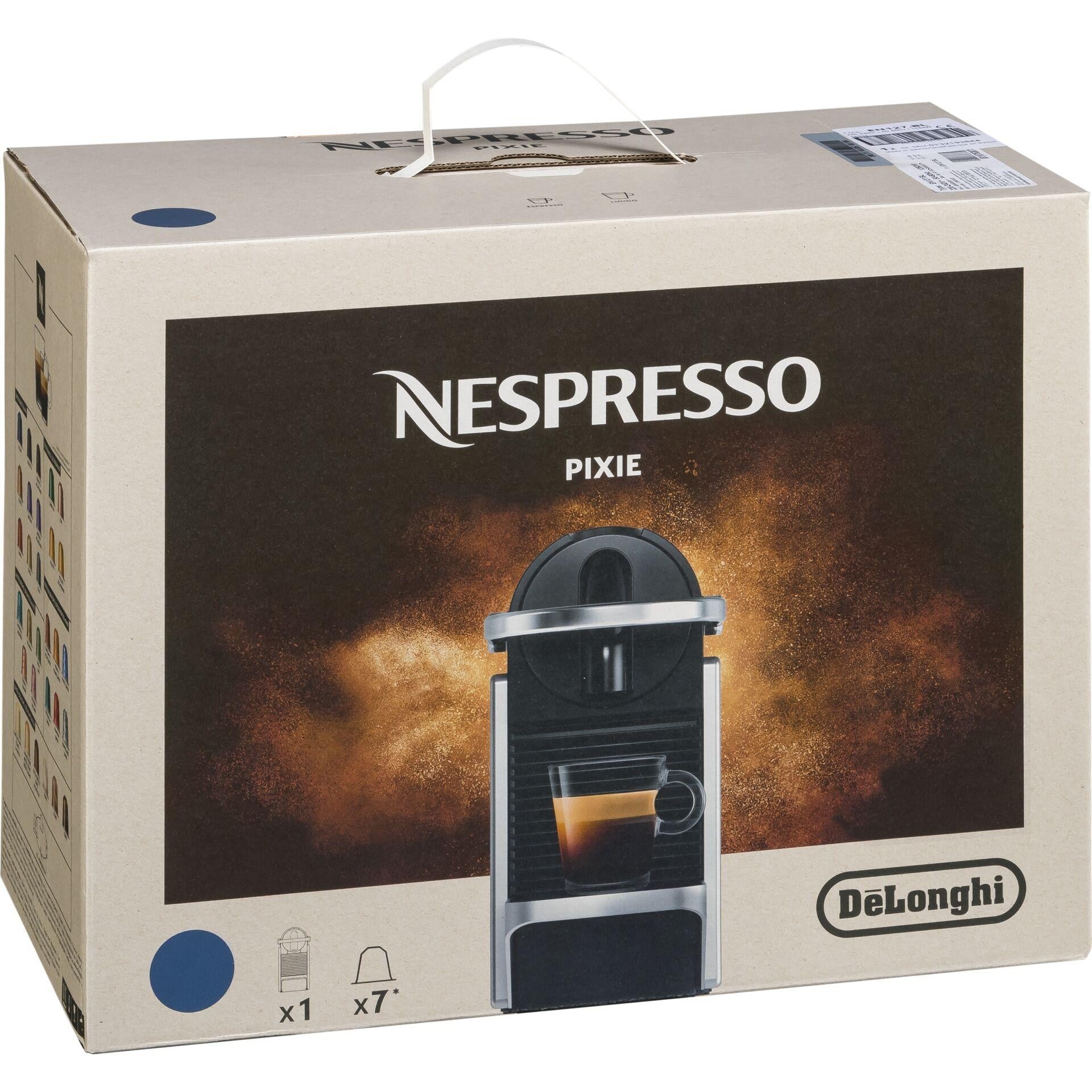 DeLonghi Pixie EN127.BL Coffee Capsule Machine, Two Direct Dial