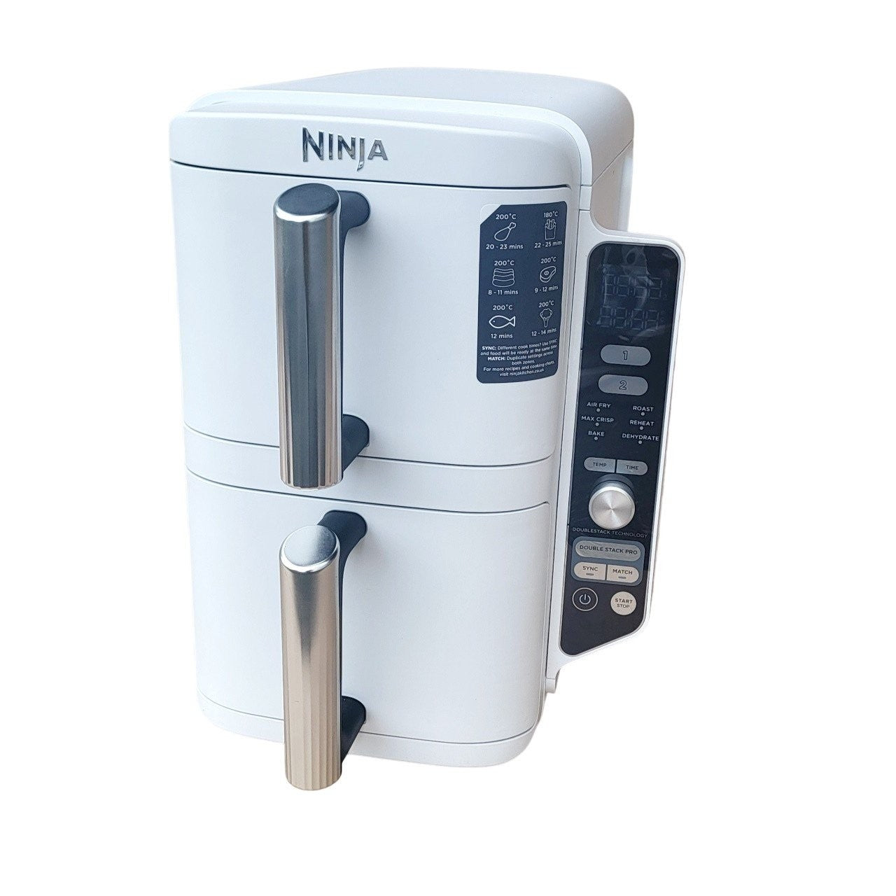 Ninja SL400EUWH Hot Air Fryer Double 9.5L Stand-alone 2470W