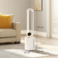 HOMCOM Multi-Mode Bladeless Tower Fan and Humidifier - White