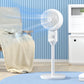 HOMCOM 32" Pedestal Fan, 70° Oscillating 90° Vertical Tilt Air Circulator with 3 Speeds, Standing Fan for Home Office, Bedroom, White
