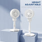 HOMCOM Standing Fan for Bedroom, 28" Pedestal Fan with Remote, 70° Oscillating, 90° Vertical Tilt, 3 Speeds, Adjustable Height, 7H Timer, Foot Button, White