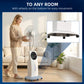HOMCOM 135cm Pedestal Fan with Water Mist Spray Humidifying Misting Fan, White