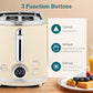 HOMCOM Polished Retro 40-100°C Kettle and Toaster Set - Cream
