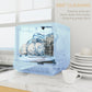 HOMCOM Table Top Dishwasher with Built-in 6L Water Tank, Mini Countertop Dishwasher with 6 Programs, 4 Place Settings, White