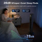 HOMCOM 28dB Tower Fan for Bedroom, 36 inch, 8 m/s Velocity Standing Cooling Fan with 80° Oscillating, BLDC Motor, 12 Speeds, LED Display, 4 Modes, 12H Timer, Remote Control, Black