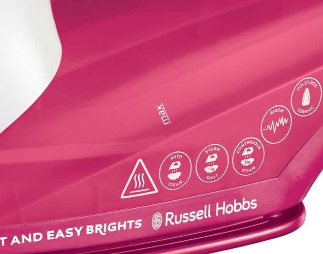 Russell Hobbs 26480 colourful iron with berry ceramic soleplate