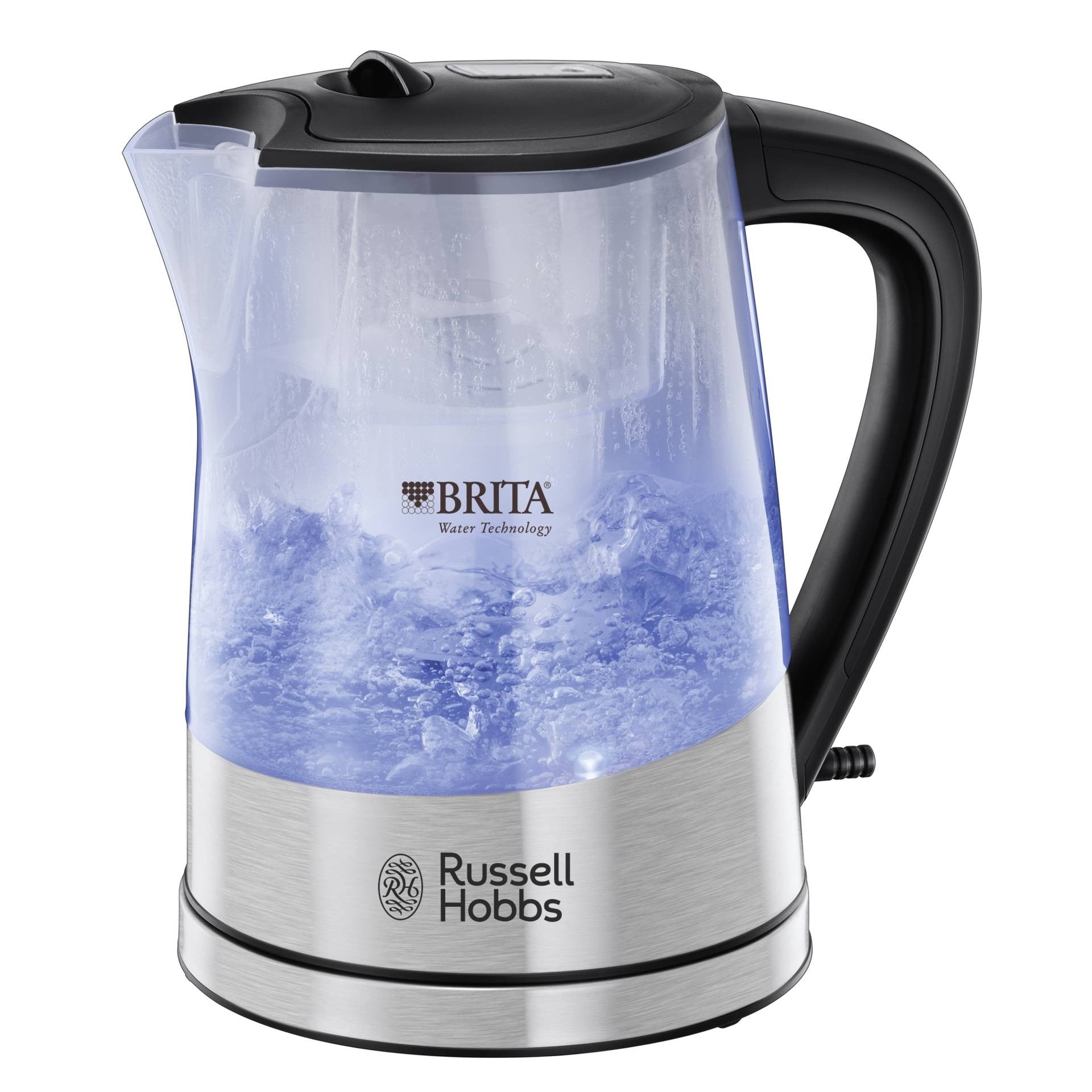 Russell Hobbs Purity electric kettle 1 L 2200 W Black, Silver,