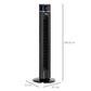 HOMCOM Anion Tower Fan for Bedroom, 42 inch, 6 m/s Powerful Velocity, Standing Floor Fan with 60° Oscillating, 3 Modes, 3 Speeds, 8 Hour Timer, LED Display, Remote Control, Black
