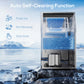 HOMCOM Commercial Ice Maker Machine, 36kg/24H Stainless Steel Under Counter or Freestanding Ice Machine, Silver