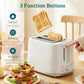 HOMCOM Kettle and Toaster Set, 1.7L 3000W Rapid Kettle with Limescale Filter, 2 Slice Toaster with 7 Browning Controls, Cream