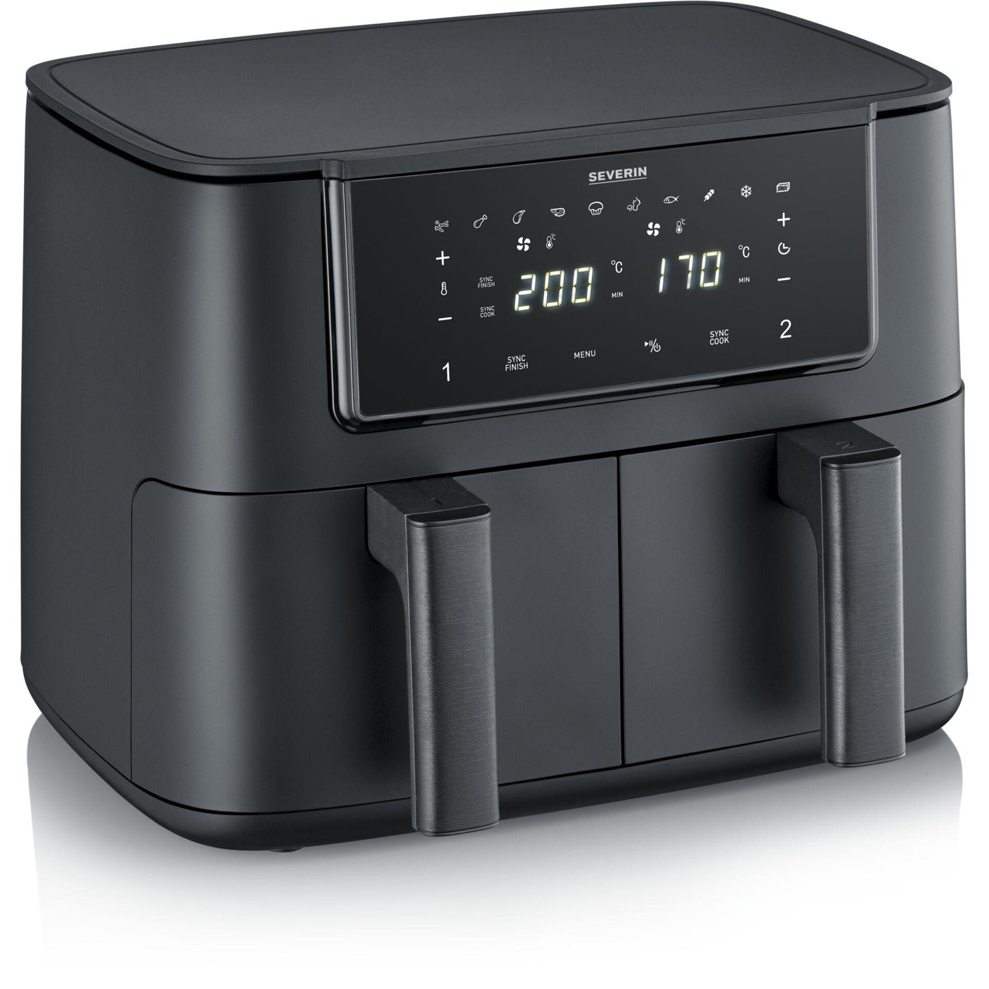 Severin FR 2463 Double 8 L Stand-alone 2600 W Hot air fryer Black -