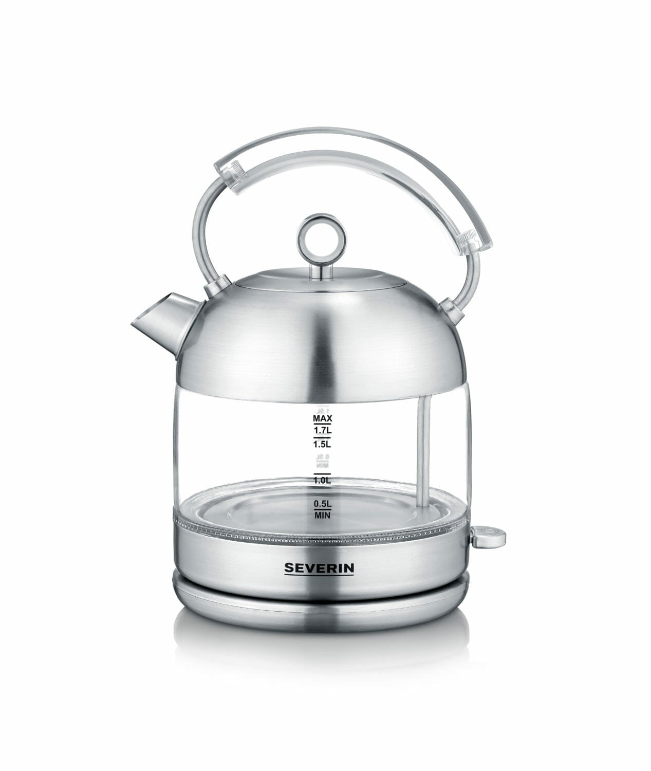 Severin WK 3459 electric kettle 1.7 L 2400 W Stainless steel -