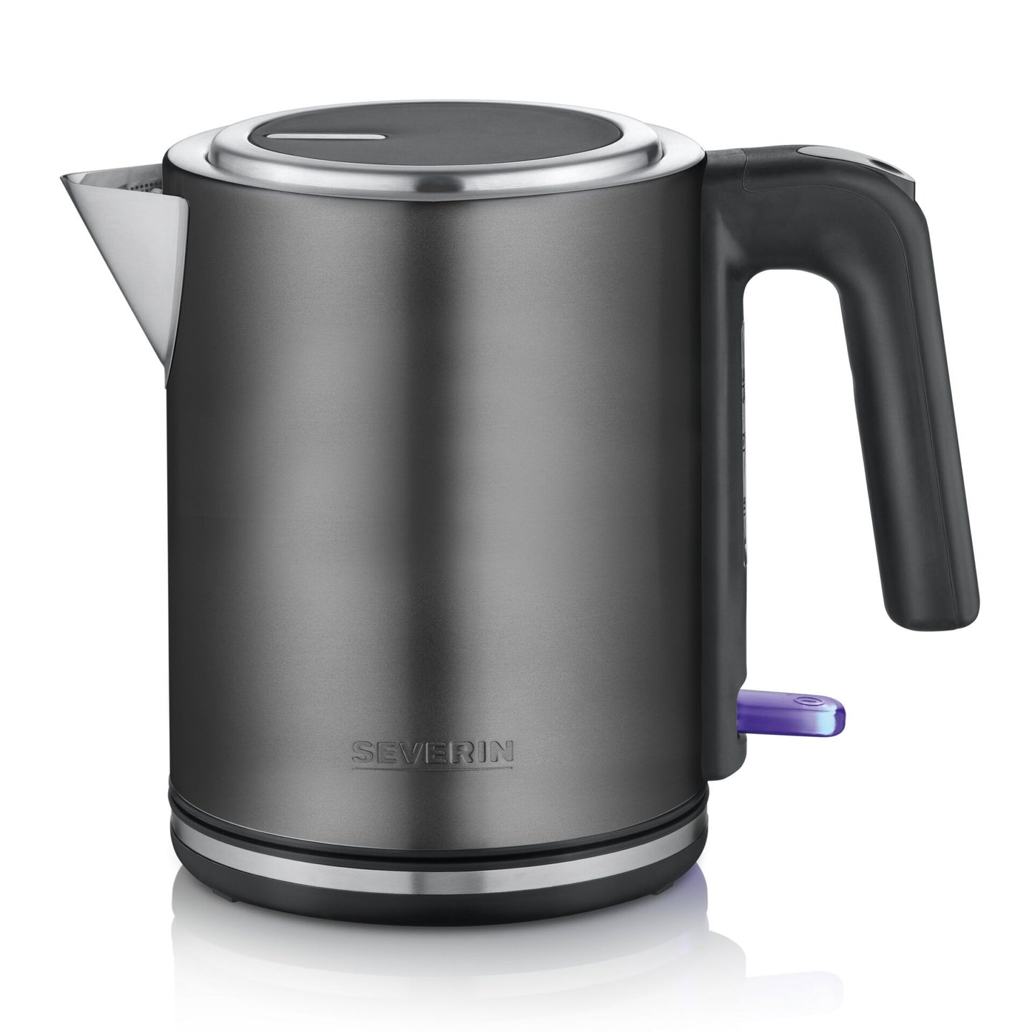 Severin WK 9342 electric kettle 1 L 2400 W Black, Brushed steel -