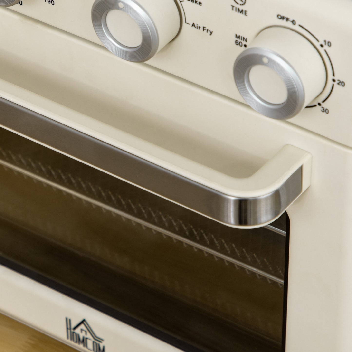 HOMCOM 20L 90-230°C Mini Electric Oven - Cream