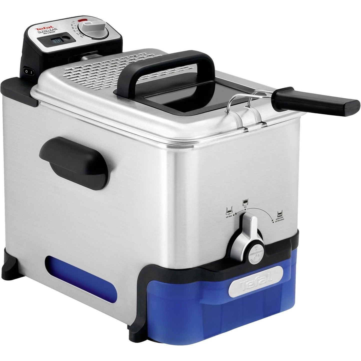 Tefal FR8040 Oleoclean Pro Inox & Design Single 3.5 L 2300 W Black,