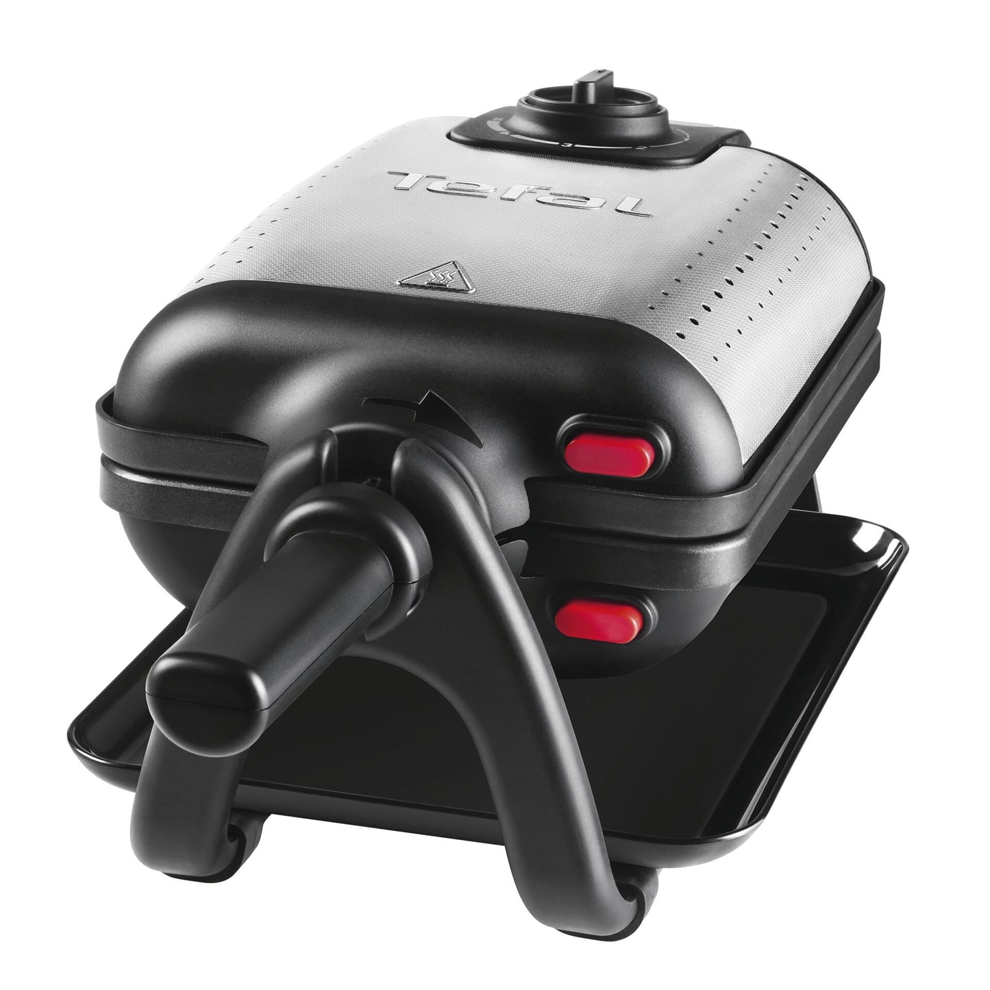 Tefal WM756D waffle iron 2 waffle(s) 1200 W Black, Stainless steel -