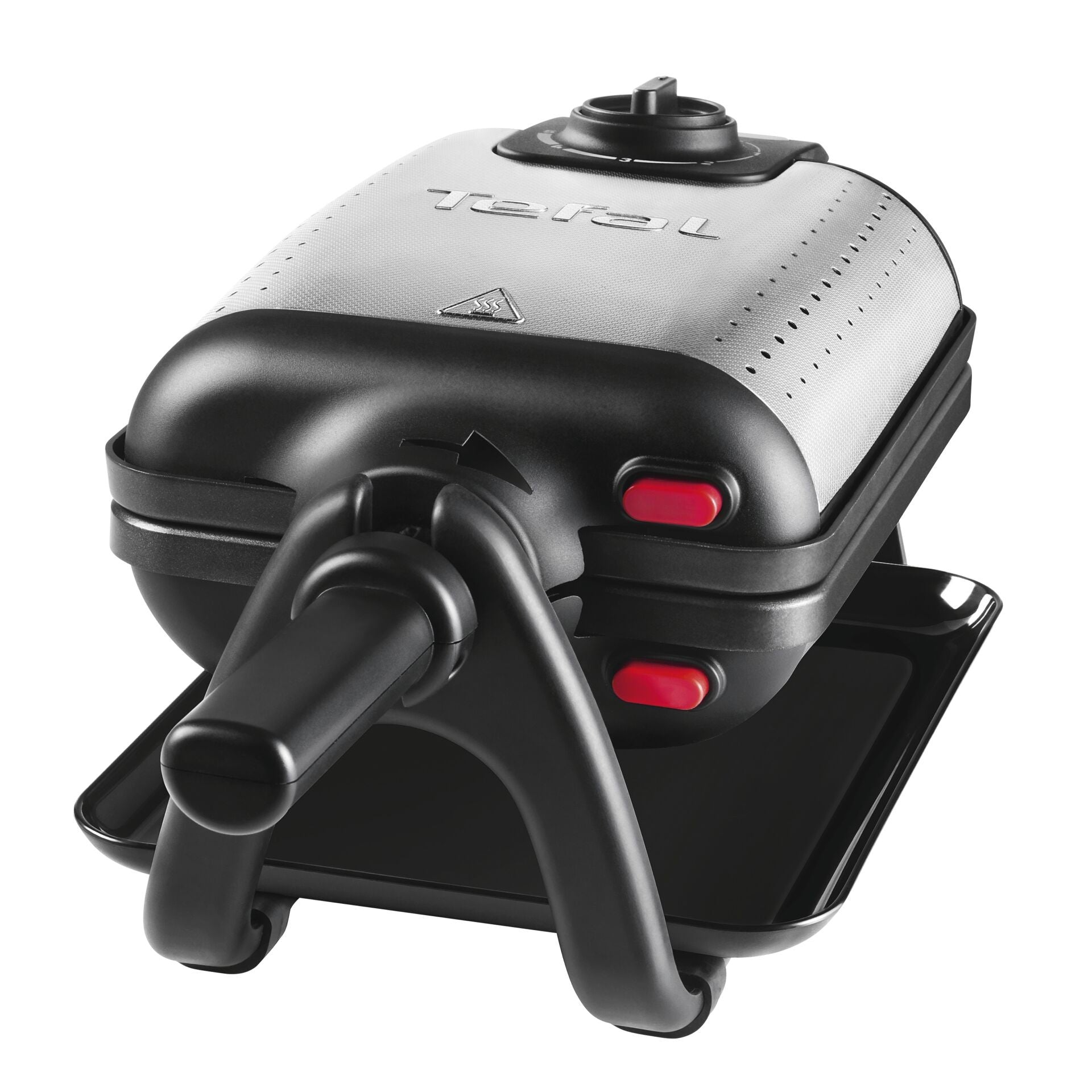 Tefal WM756D waffle iron 2 waffle(s) 1200 W Black, Stainless steel -