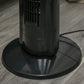 HOMCOM Anion Tower Fan for Bedroom, 42 inch, 6 m/s Powerful Velocity, Standing Floor Fan with 60° Oscillating, 3 Modes, 3 Speeds, 8 Hour Timer, LED Display, Remote Control, Black