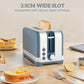 HOMCOM Sleek Textured Kettle and Toaster Set - Blue