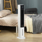 HOMCOM Portable Air Cooler, 6L Tank Humidifier Evaporative Ice Cooling Fan Water Conditioner Unit with 3 Modes, 3 Speed, Remote, Timer, Oscillating for Home Bedroom, White