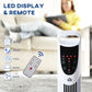 HOMCOM 36" Freestanding Tower Fan, Pedestal Fan with 3 Speed 3 Mode, 7.5h Timer, 70 Degree Oscillation, LCD Panel, 5M Remote Controller, White