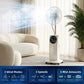 HOMCOM 135cm Pedestal Fan with Water Mist Spray Humidifying Misting Fan, White