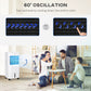 HOMCOM Portable Air Cooler with 15 Litre Water Tank, Oscillation, LED Display, Remote Control, 7.5 Hour Timer, Evaporative Air Cooler Fan with 3 Speeds, 3 Modes, Ice Packs, for Home Office