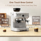 HOMCOM 15 Bar Coffee Machine with 15 Adjustable Grind Setting, Steamer and Complete Kit - Silver Colour