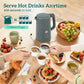 HOMCOM Electric Kettle, 1.7L Fast Boil 3kW Water Kettle with UK Strix Thermostat, LED Display, Keep Warm Function, Grey