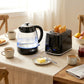 HOMCOM Kettle and Toaster Set, 1.7L 3000W Rapid Kettle with Limescale Filter, 2 Slice Toaster with 7 Browning Controls, Black